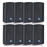 8x RCF DM41B 30W 100V IP55-zertifizierte Hintergrundlautsprecher (Schwarz)